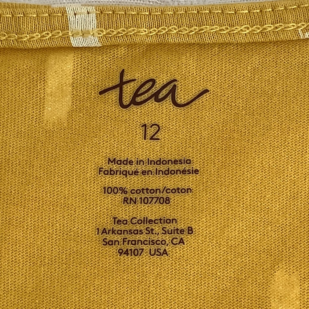 Girls Tea Collection Top Yellow - Picture 2 of 2